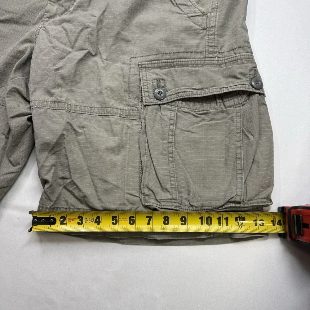 Ralph Lauren Polo Jeans Y2K Shorts Men's 39x12 Gray Cargo Ripstop Utility Hiking